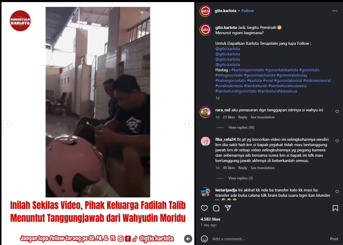 Video diduga pertemuan Wahyudin Moridu dengan keluarga Fadilah Talib